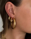 Ethel Gold Hoop Earrings MEDIUM 1"