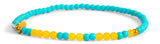 3mm Morse Code Bracelet | BRAVE: Turquoise & Yellow Quartz