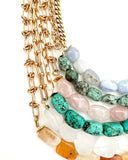Chanler Beaded Chain Necklace || Choose Style: BLUE LACE AGATE