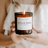 Hello Fall Soy Candle | Amber 11oz Jar