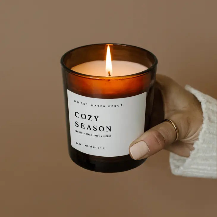 Cozy Season Soy Candle | Amber 11oz Jar
