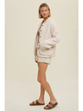 Brielle Sherpa Jacket in Natural