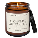 Cashmere and Vanilla Soy Candle | Amber 9oz Jar