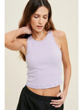 Rory Ribbed Tank in Lavender