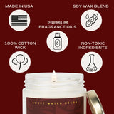 Candy Cane and Cocoa Soy Candle | 9oz Jar