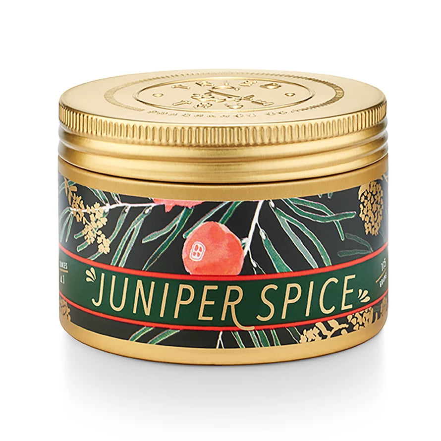 Juniper & Spice Small Tin Candle