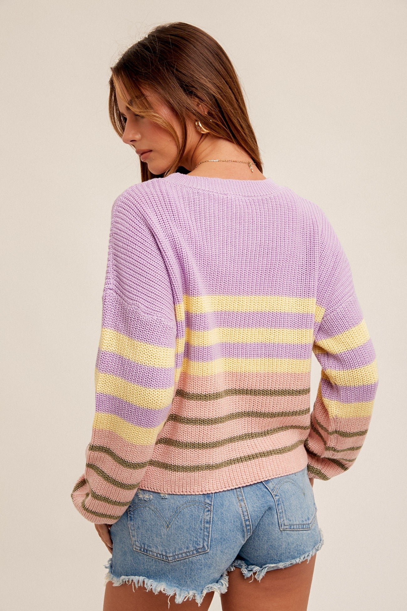 Feeling Springy Striped Sweater