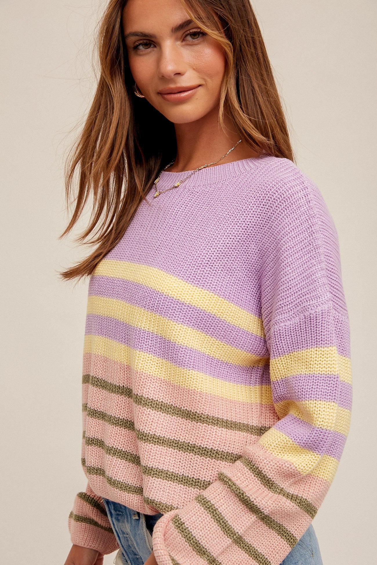 Feeling Springy Striped Sweater