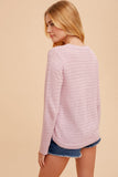 Side Button Detail Sweater in Lavender