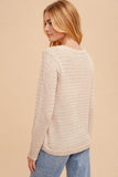 Side Button Detail Sweater in Oatmeal