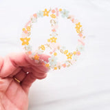 Floral Peace Sign - Transparent Sticker