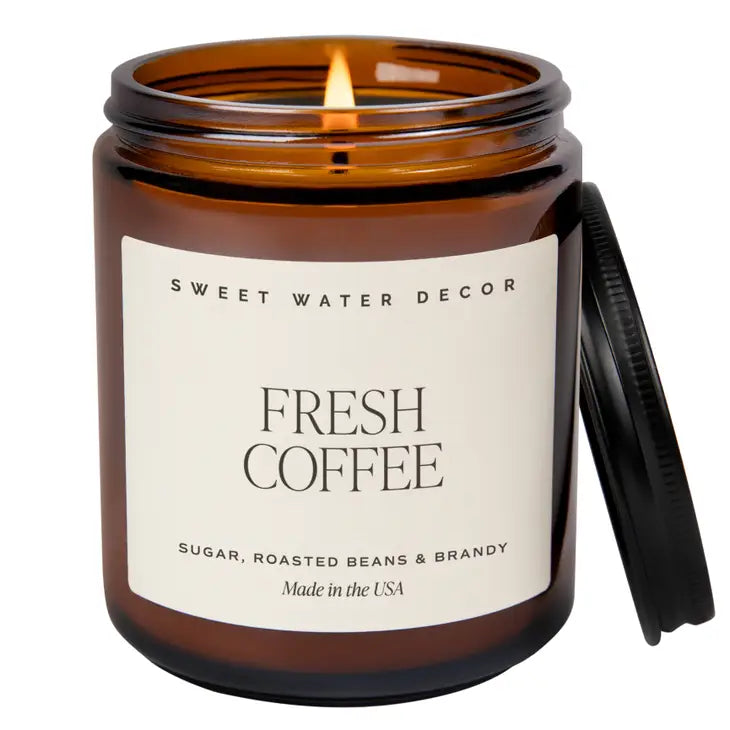 Fresh Coffee Soy Candle | Amber 9oz Jar