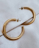 Ethel Gold Hoop Earrings SMALL 3/4"