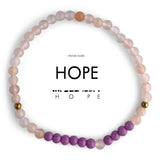 Morse Code Bracelet | HOPE: Pink Aventurine & Bright Lilac