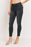 Mid Rise Skinny Washed Black Jeans