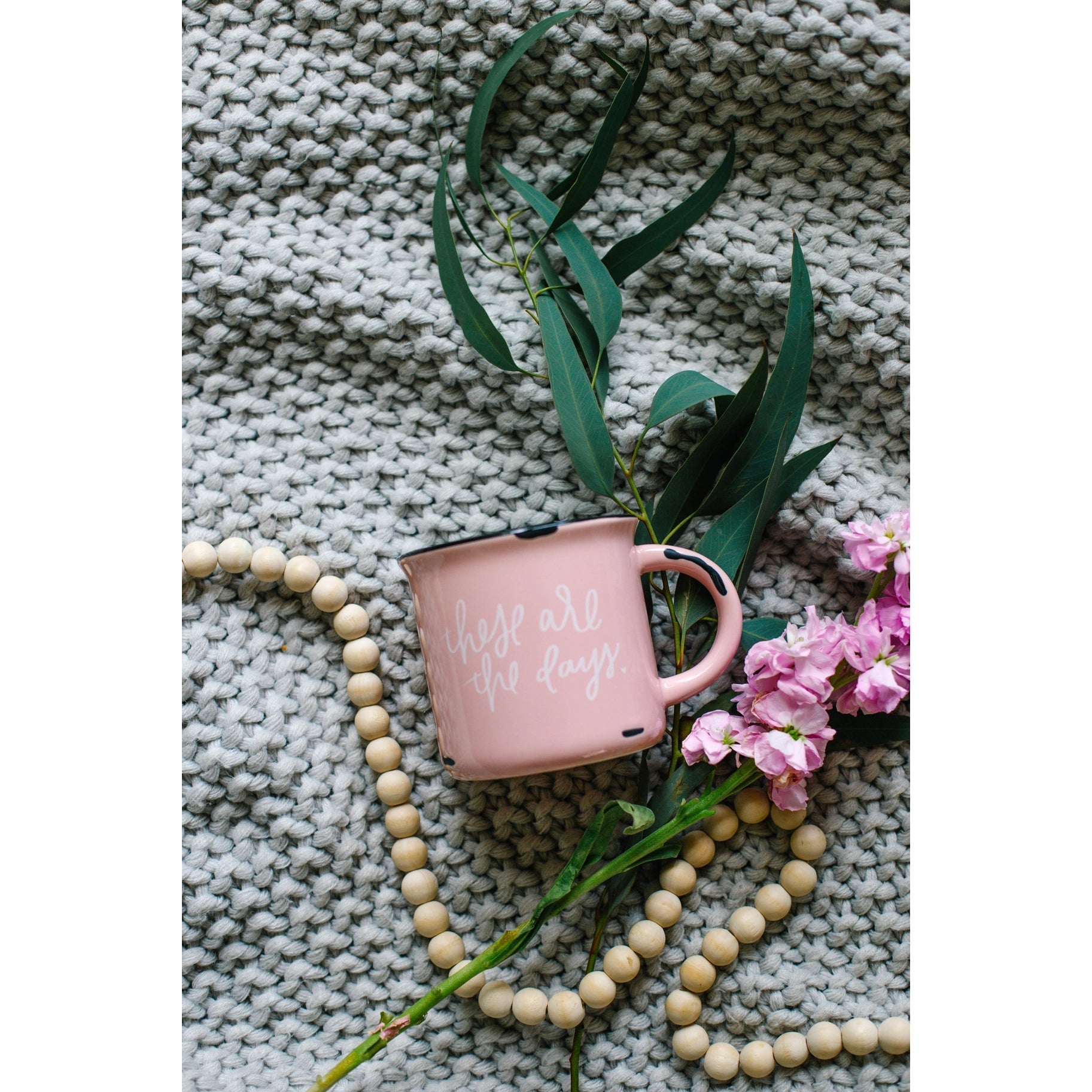 These are the Days | Pink Distressed Ceramic Mug