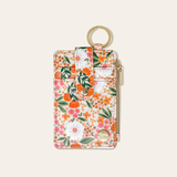 NEW! Sweet Meadow Keychain Card Wallet - Orange & Tan