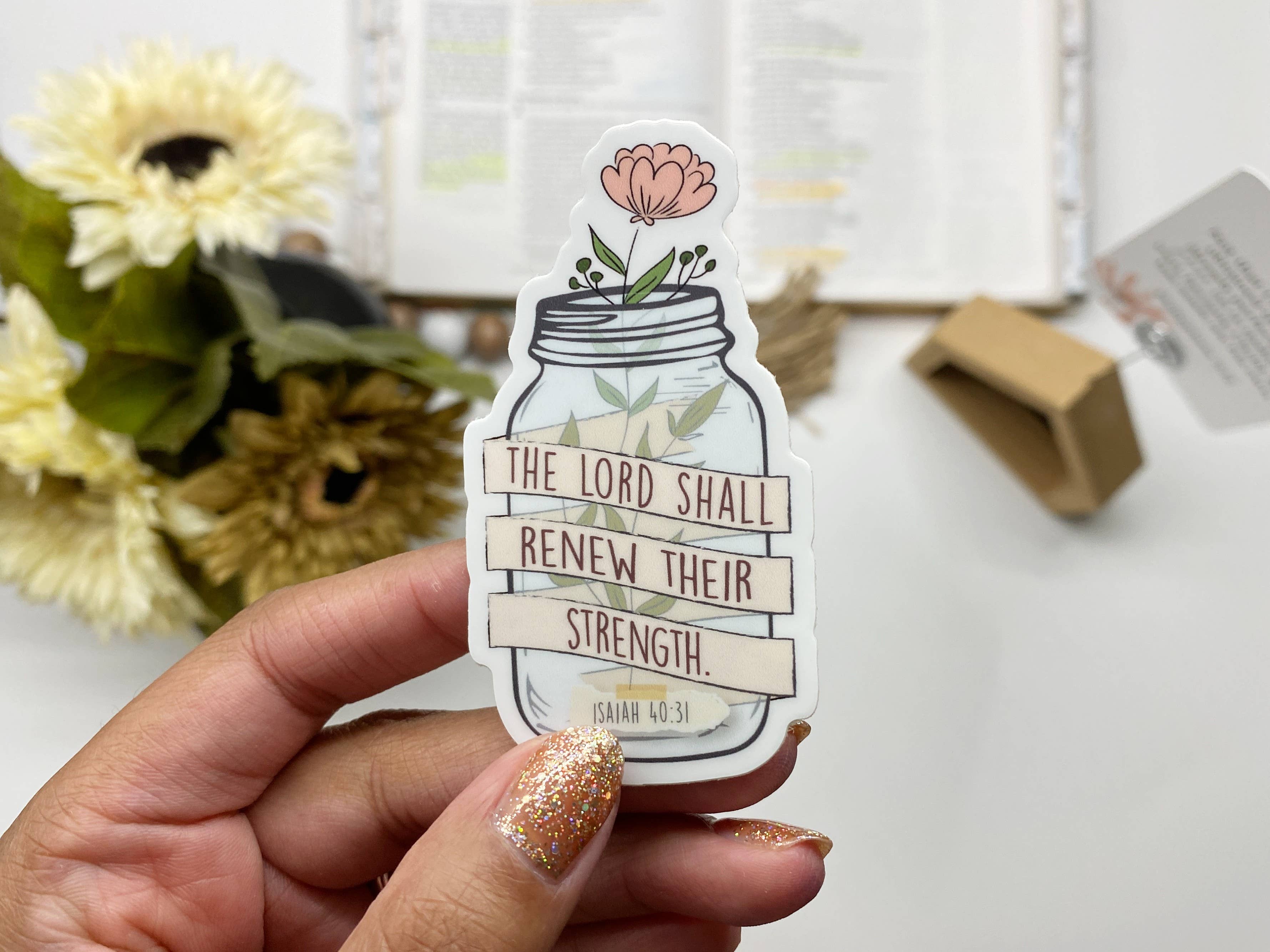 The Lord Shall Renew Their Strength - Vinyl Sticker