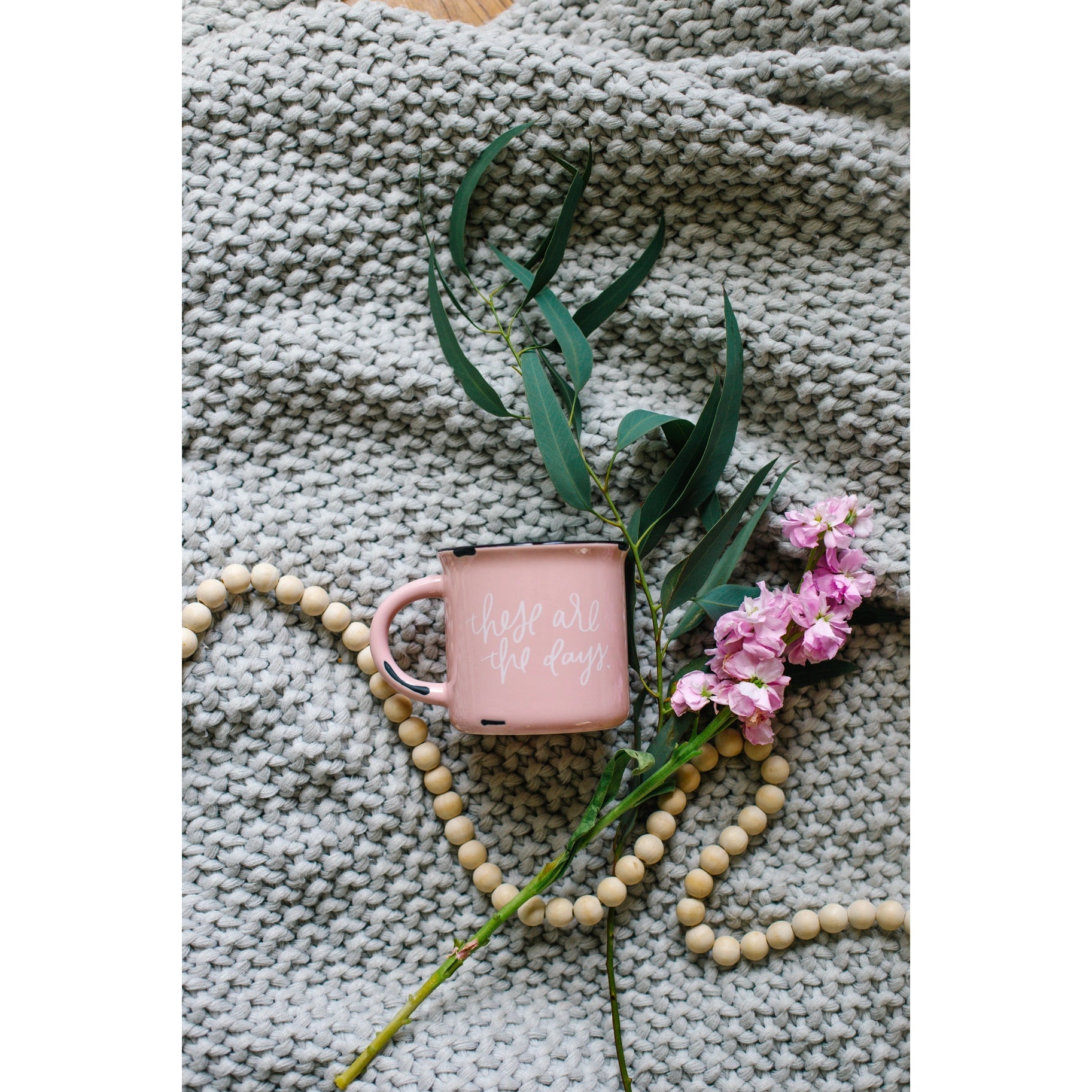These are the Days | Pink Distressed Ceramic Mug