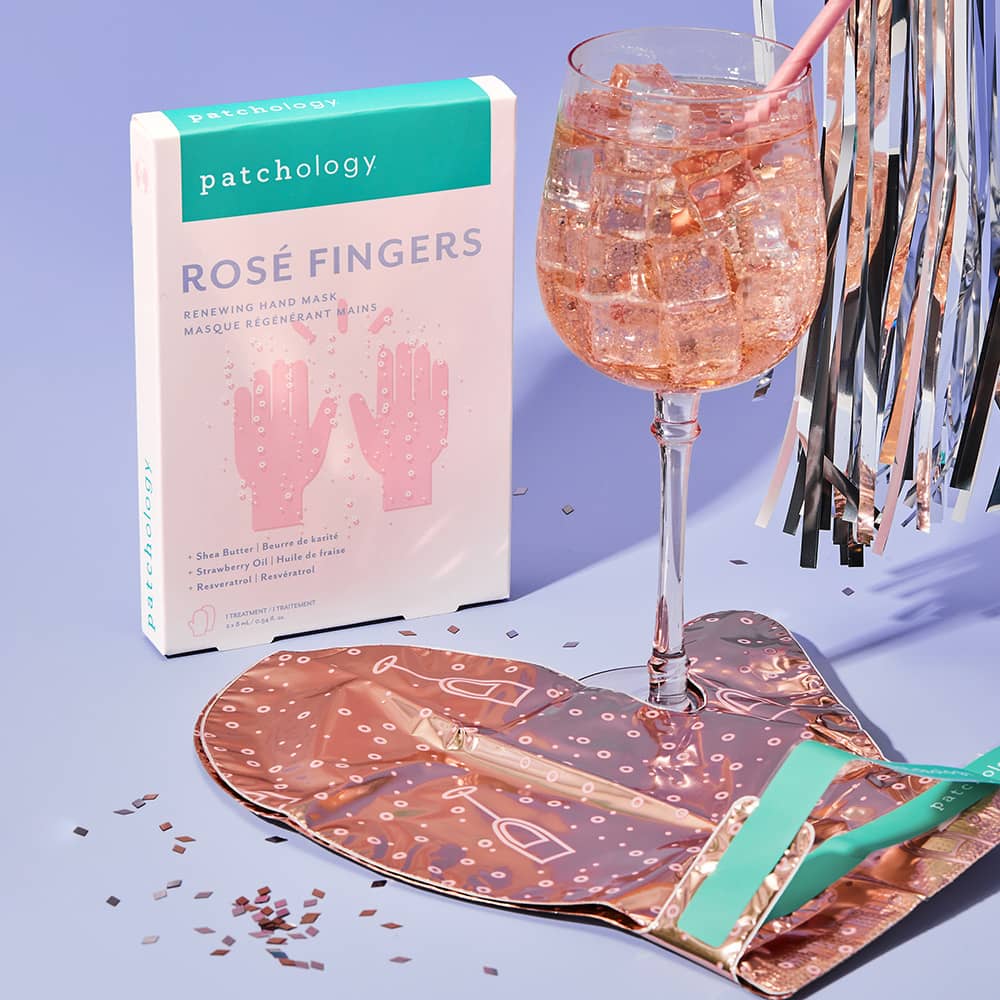 Served Chilled Rosé Fingers and Hands Mask