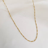 Novia Dainty Figaro Layering Chain Necklace Gold Filled