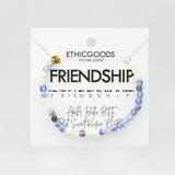 Morse Code Bracelet | FRIENDSHIP: Mother of Pearl & Blue Lace Agate